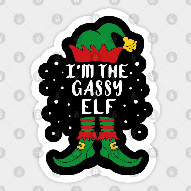 I'm The Gassy Elf Group Matching Family Christmas Sticker by creativeKh
